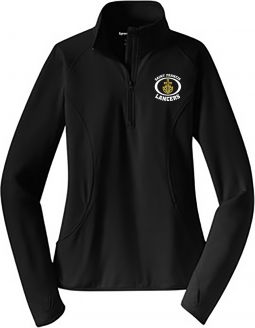 Ladies Sport-Wick Stretch 1/2-Zip Pullover, Black